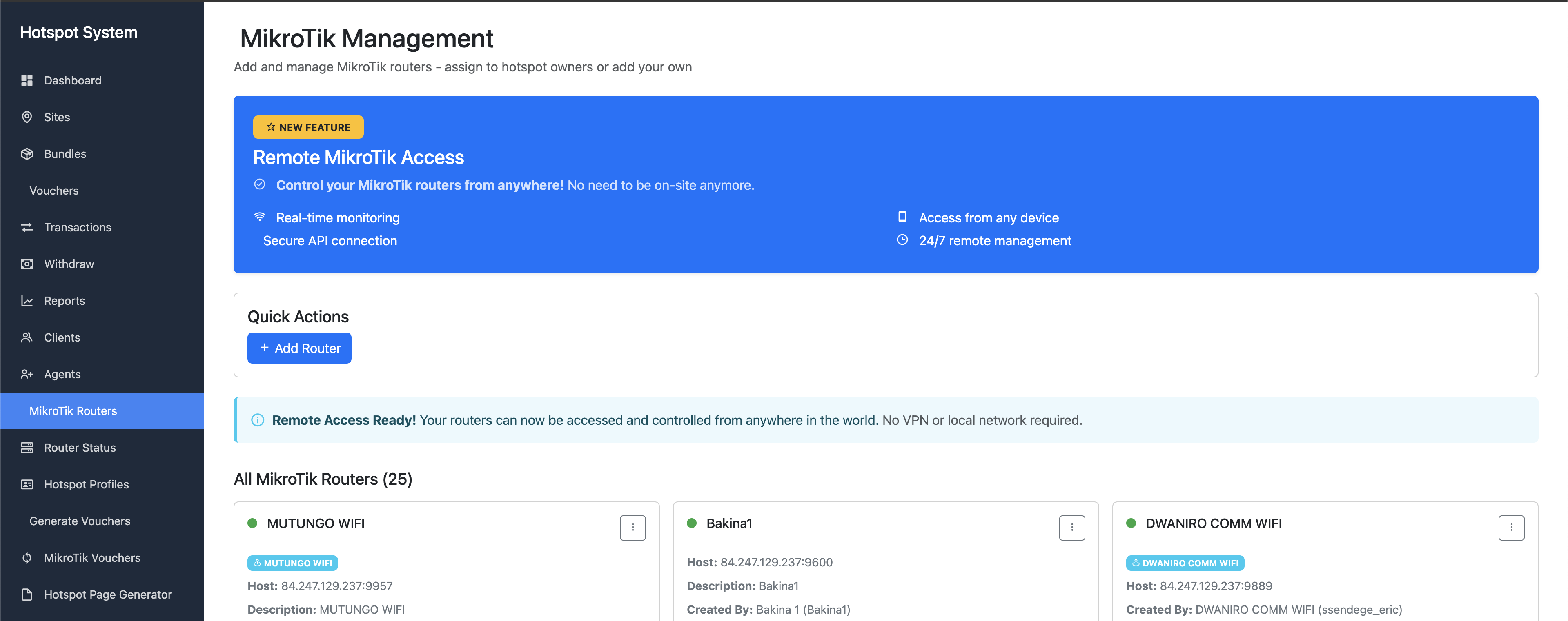 Router Management